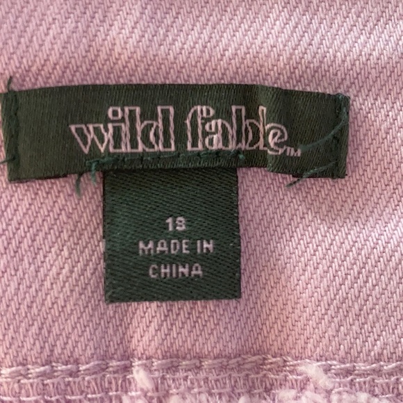 Size 18, pale lavender cotton pleated high rise shorts, by Wild Fable - Picture 5 of 7